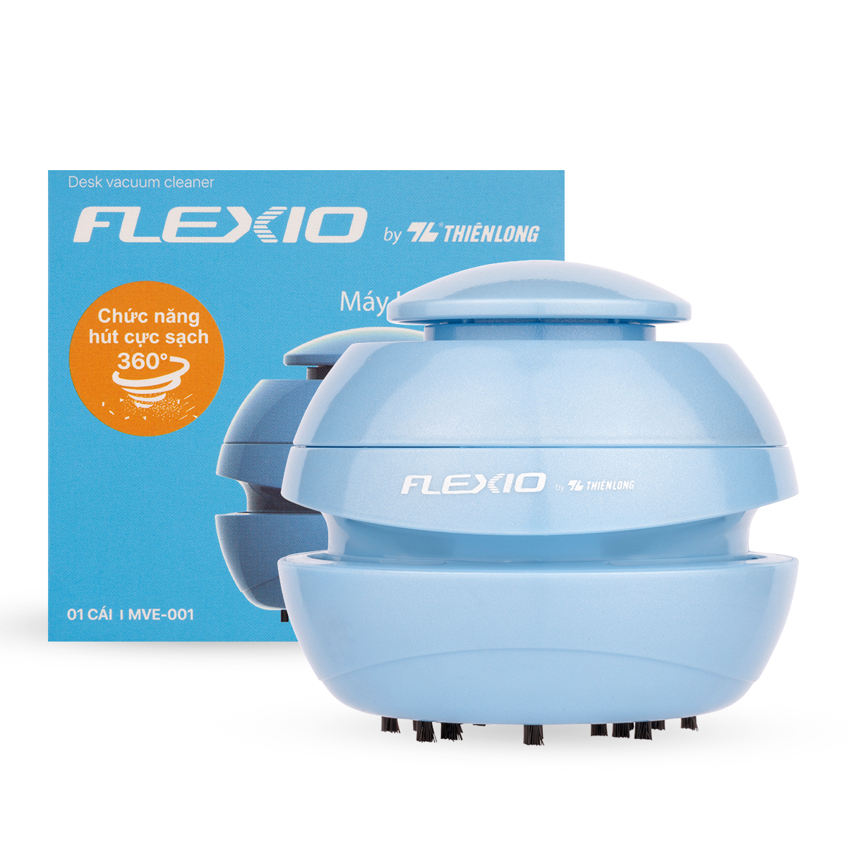 Máy hút bụi mini Thiên Long Flexio MVE-001 - Không dây, kích thước nhỏ gọn - Không bao gồm pin