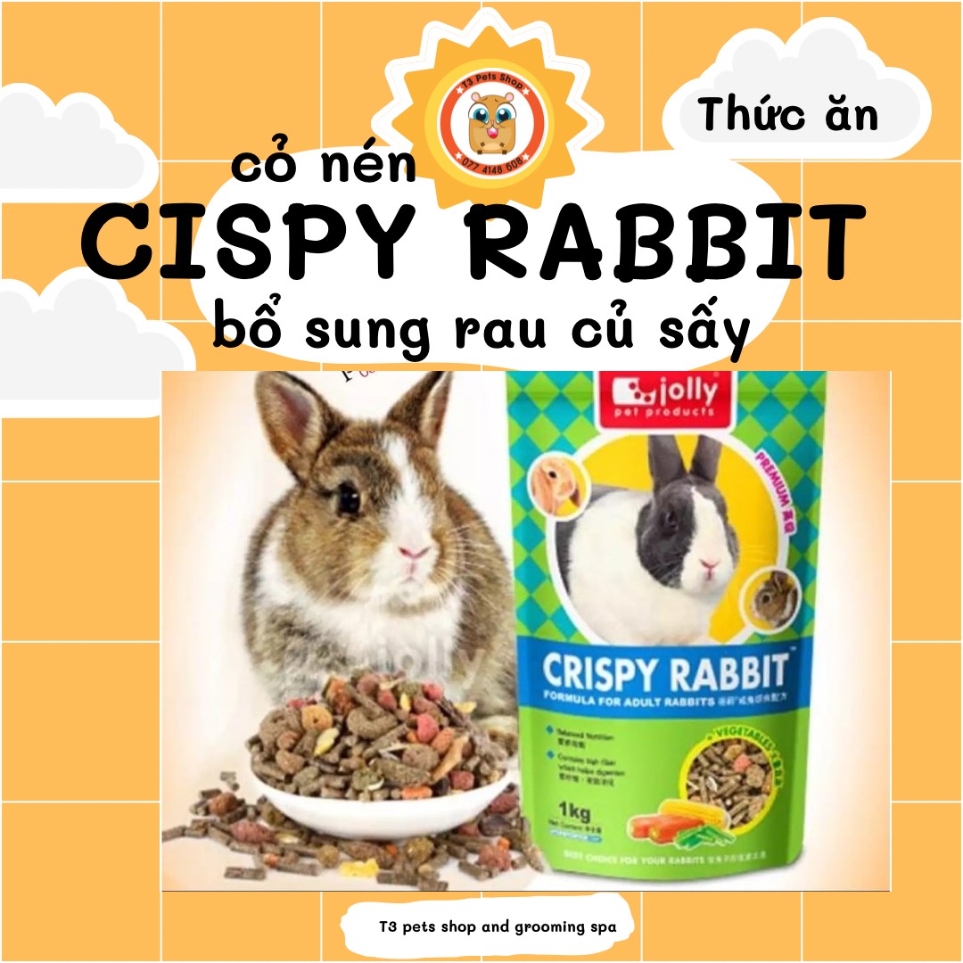 Cỏ nén Crispy Rabbit dành cho mọi loại thỏ (nhiều thành phần rau củ)