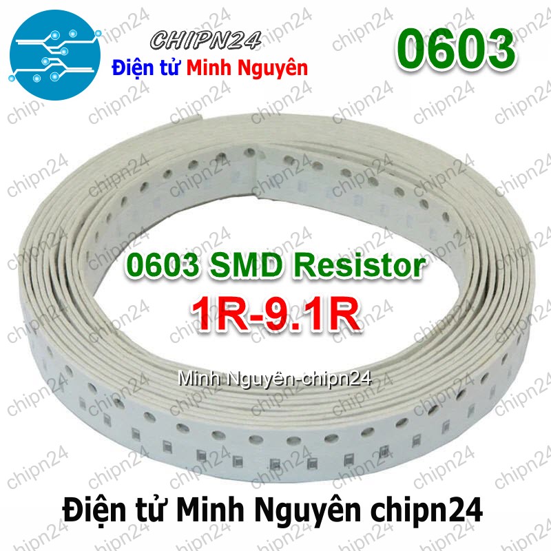 [50 con] (G43) Điện Trở dán SMD 0603 1% (1.6x0.8mm) (Từ 1R đến 8.2R) - [Chọn Loại] - HHH.00387