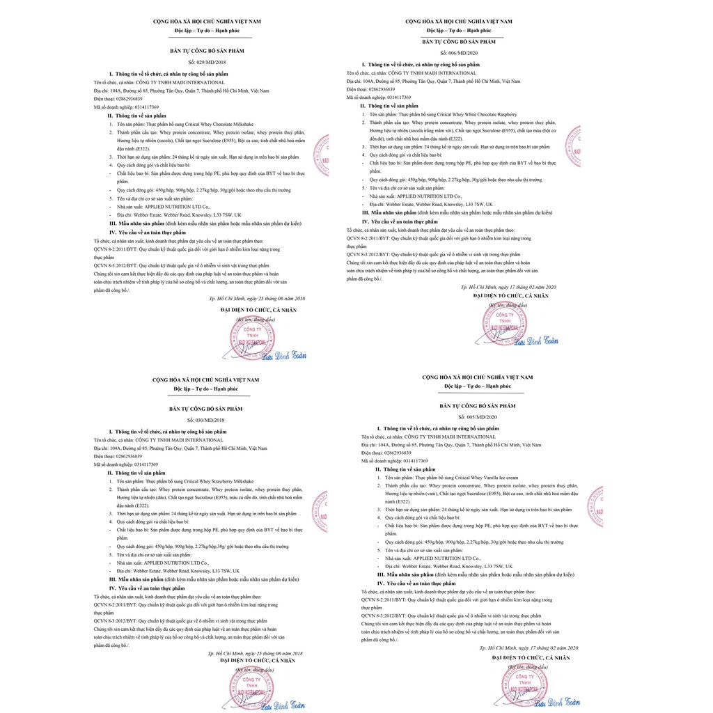 ✇  SỮA TĂNG CƠ APPLIED NUTRITION CRITICAL WHEY APPLIED NUTRITION SAMPLE 1 LẦN DÙNG
