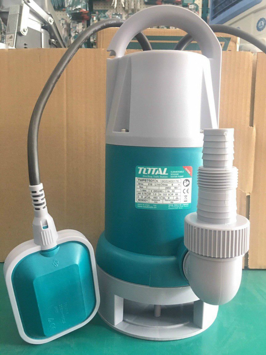 750W (1HP) MÁY BƠM CHÌM NƯỚC THẢI TOTAL TWP87501
