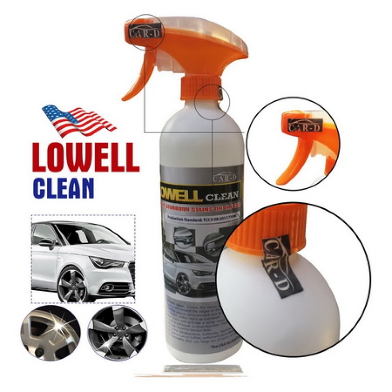 Lowell Clean Chai Xịt Tẩy Ố Mốc Cặn Canxi Bề Mặt Kính Lái, Lazang, Logo, ...Và Các Chi Tiết Crom Trên Ô Tô Xe Hơi