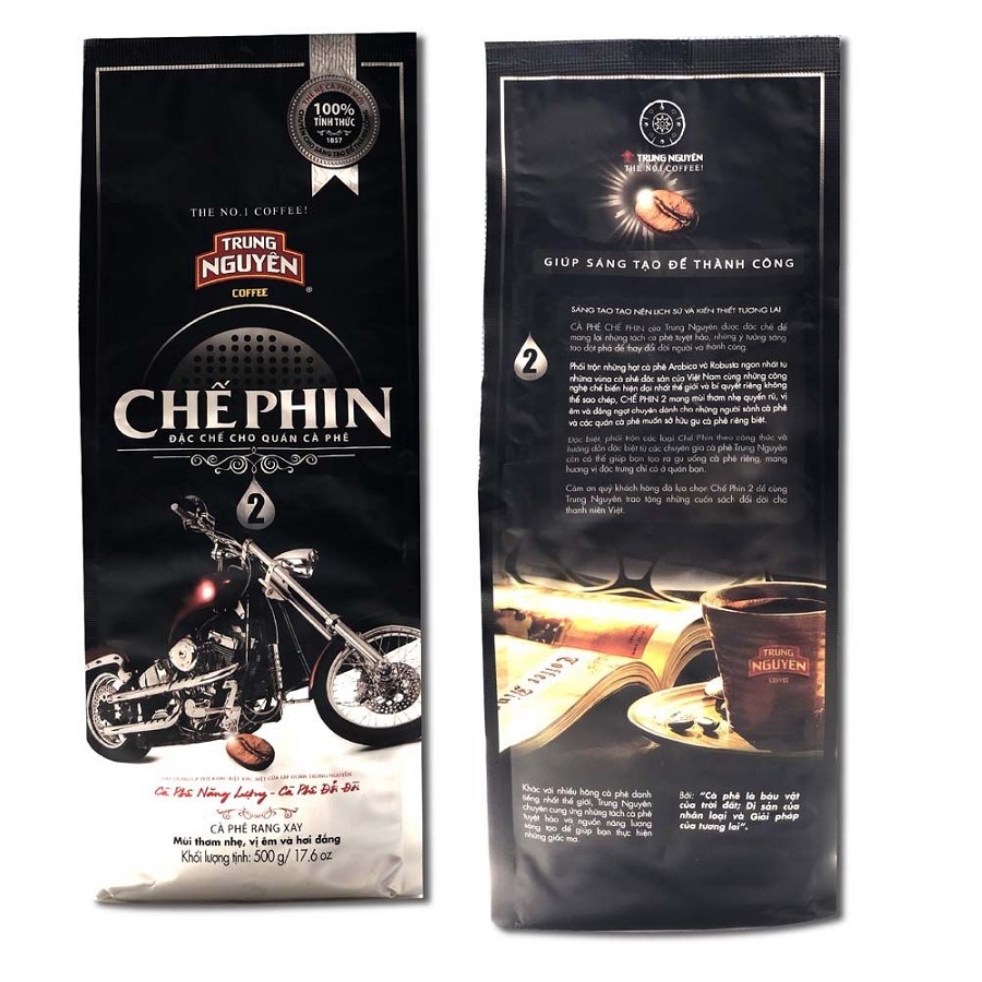 [ 02 Gói 500gram] Cà phê Chế Phin 2 Trung Nguyên( 1kg) - Cà phê bột pha phin