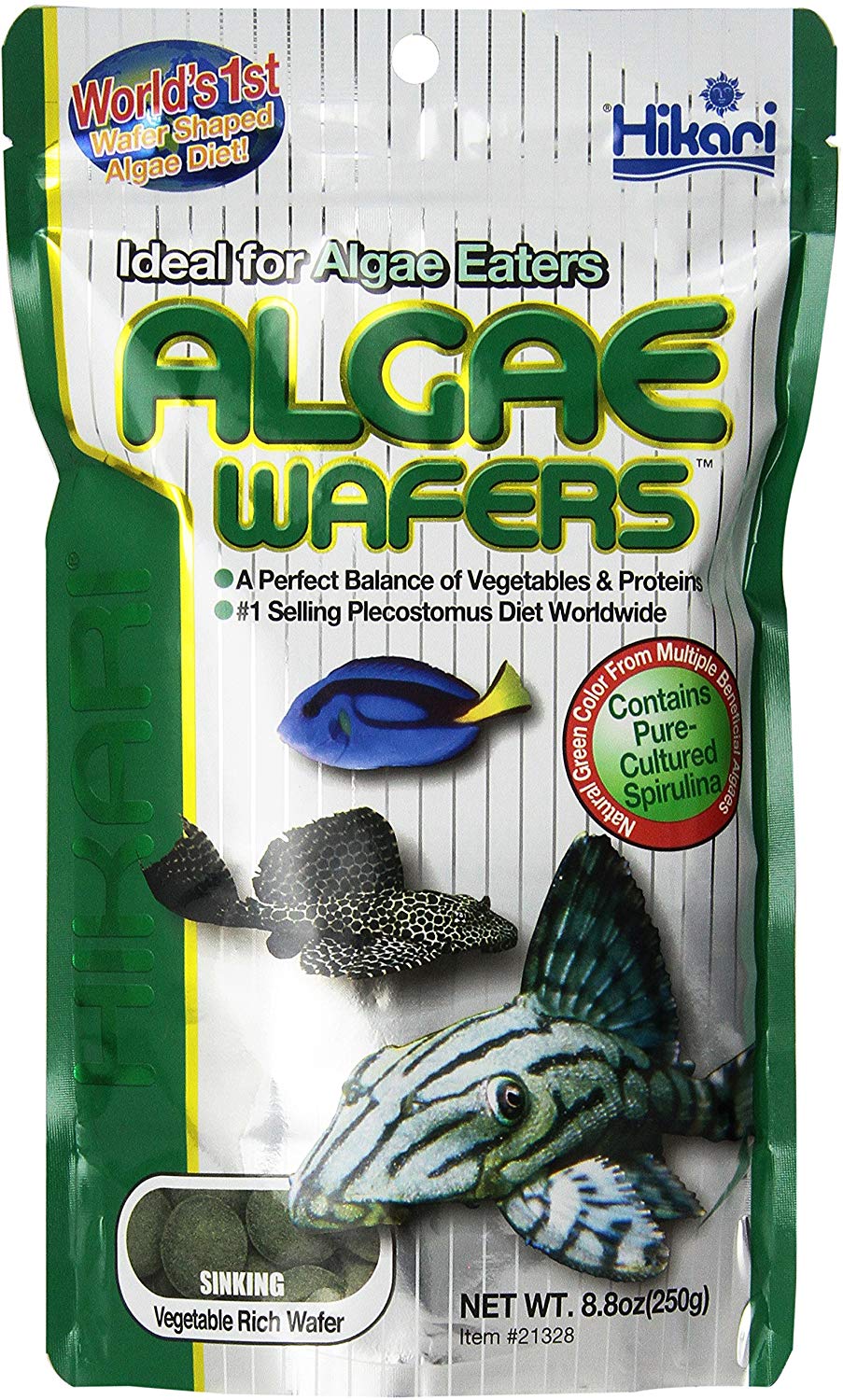 [HCM]Thức ăn cho cá lau kính cá chuột các loại cá ăn cỏ Hikari tropical Algae Wafers Nhật 250g