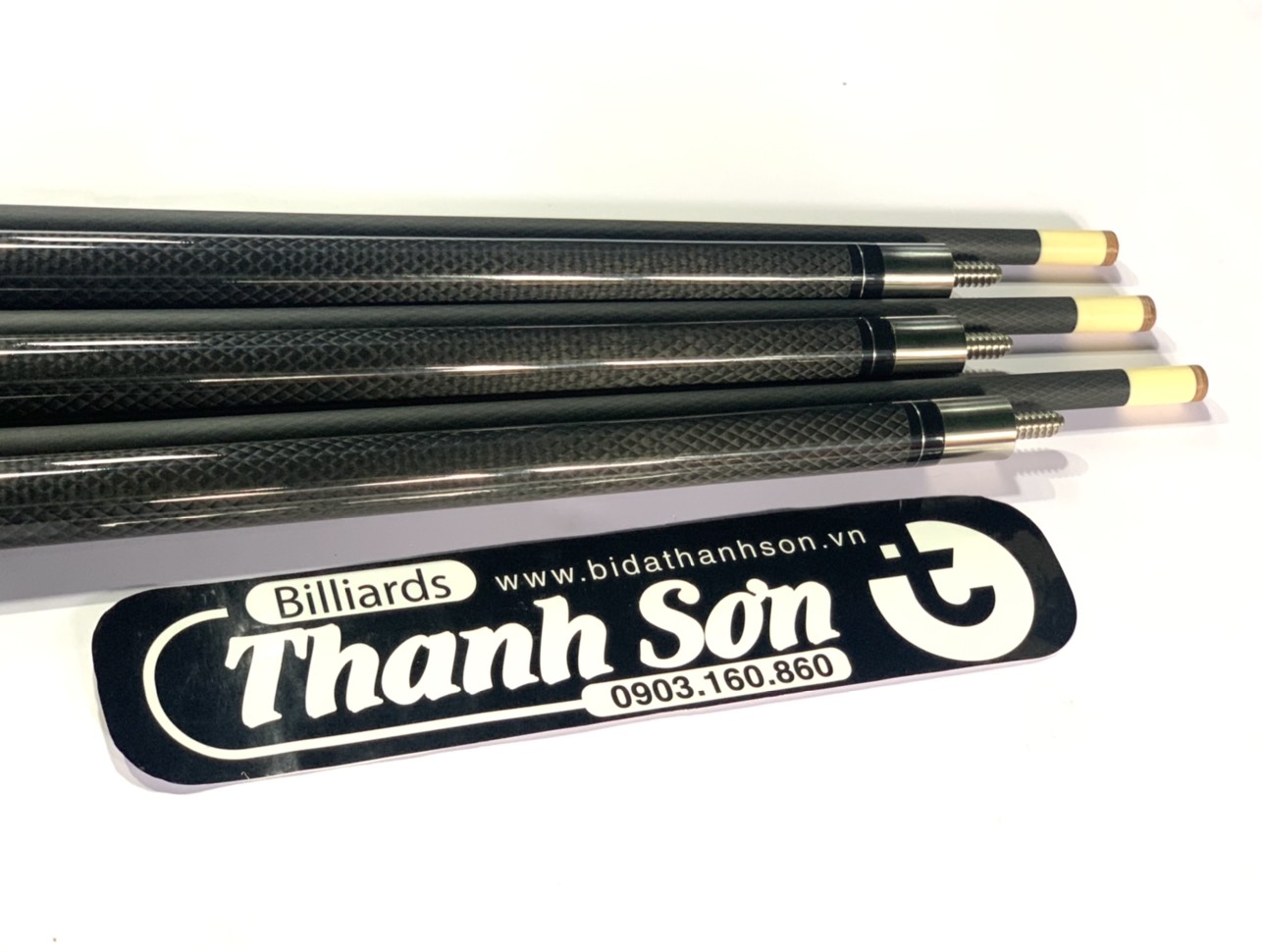 Cơ bida LỖ Ngọn phủ carbon 3D