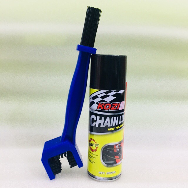 Combo Chai xịt sên KOZI III Chain Lube 250ML ( Mẫu mới )&  Cây Chà Sên