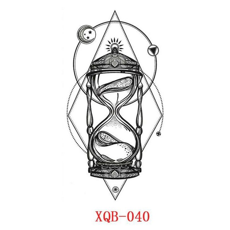 Xăm dán 3D đồng hồ cát siêu đẹp