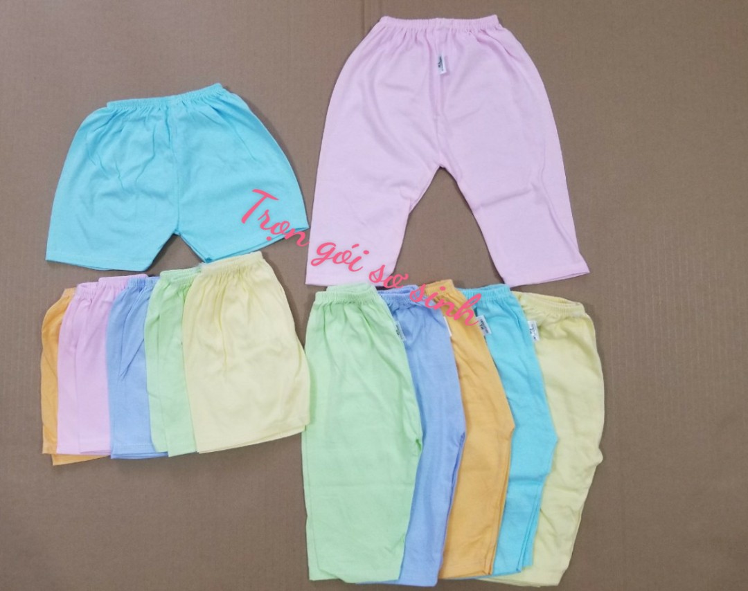 Combo 10 quần màu cho bé sơ sinh đến 9kg
