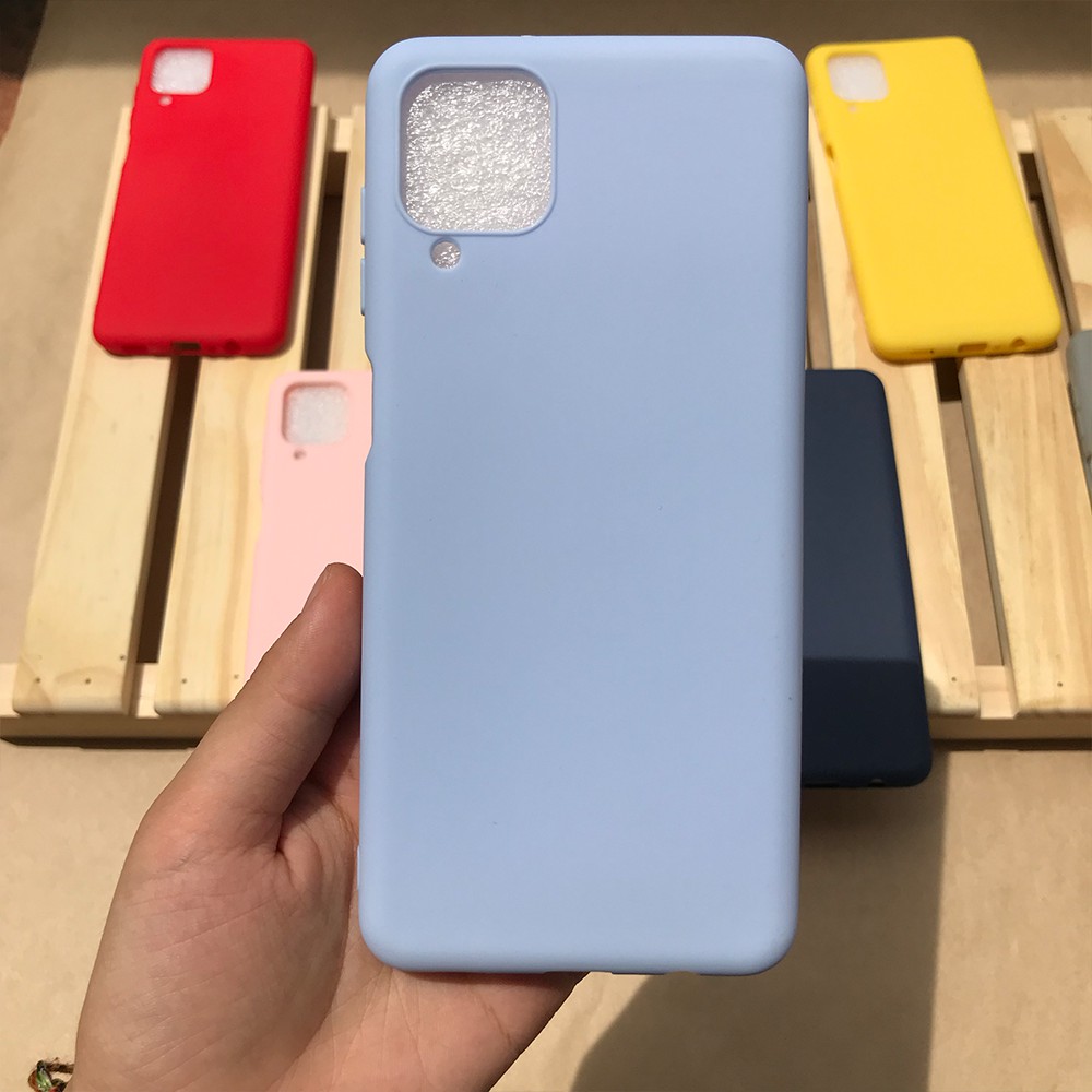 Ốp Lưng Samsung A12 Silicone Dẻo mịn trơn Nhiều Màu