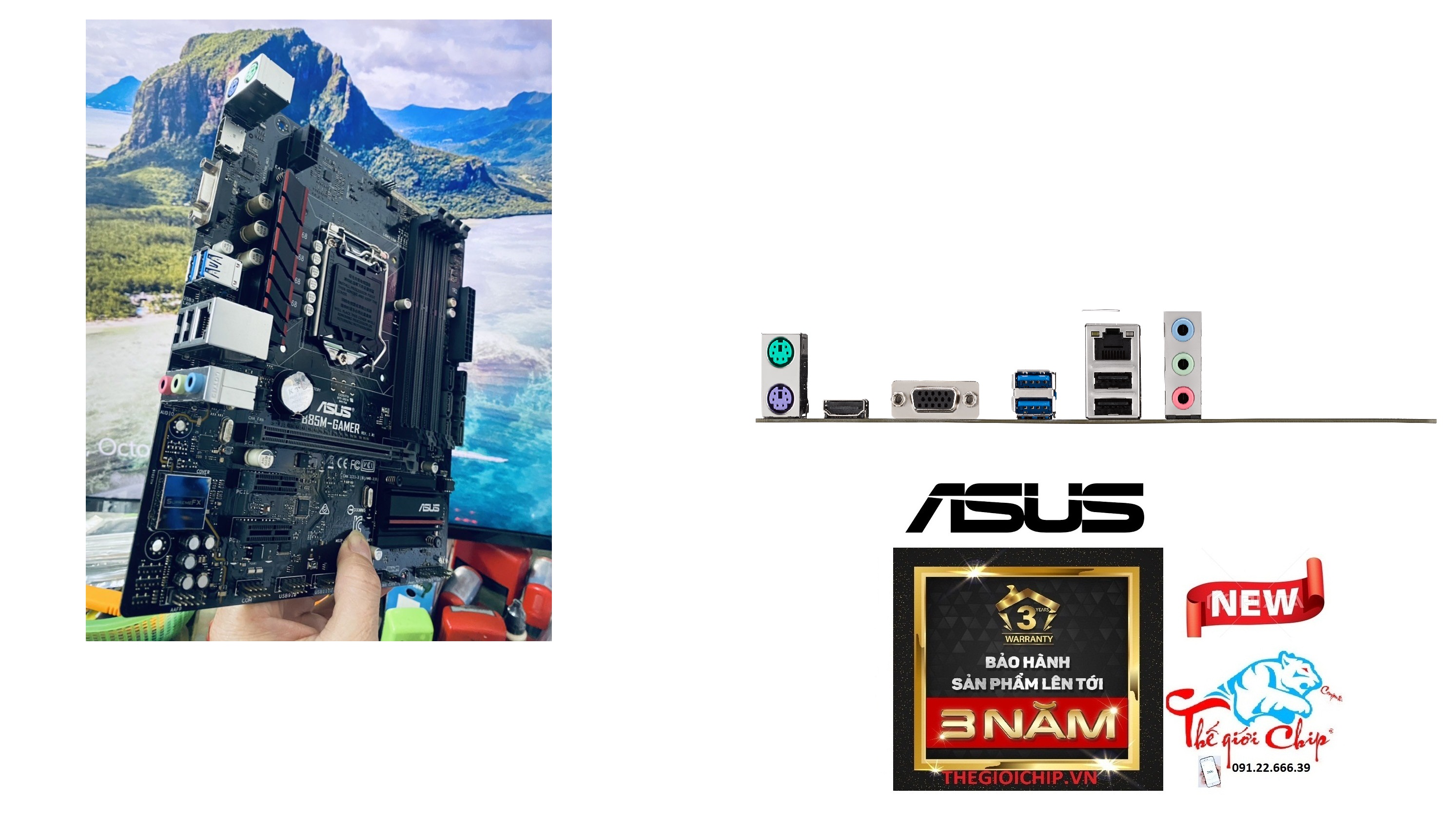 [HCM]Bo Mạch Chủ (Mainboard) ASUS B85M-GAMER Gaming (CTY Box-3 Năm)