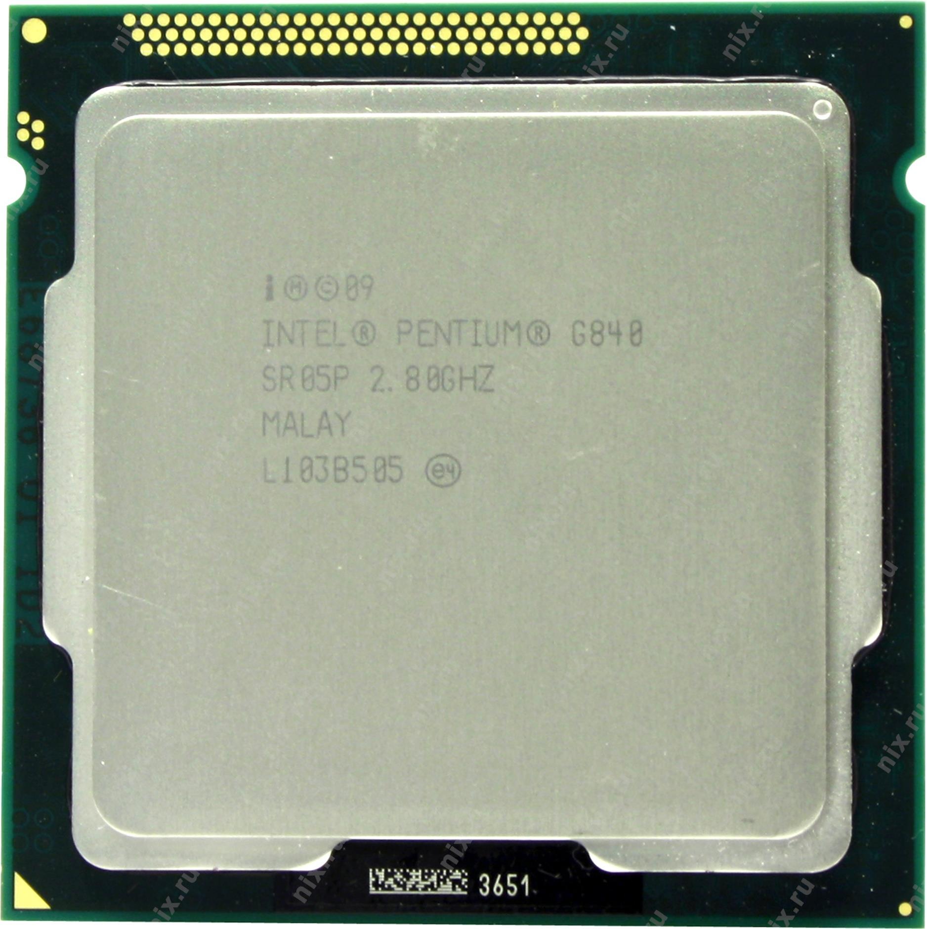 CPU  G840 2.80 GHz, 3Mb