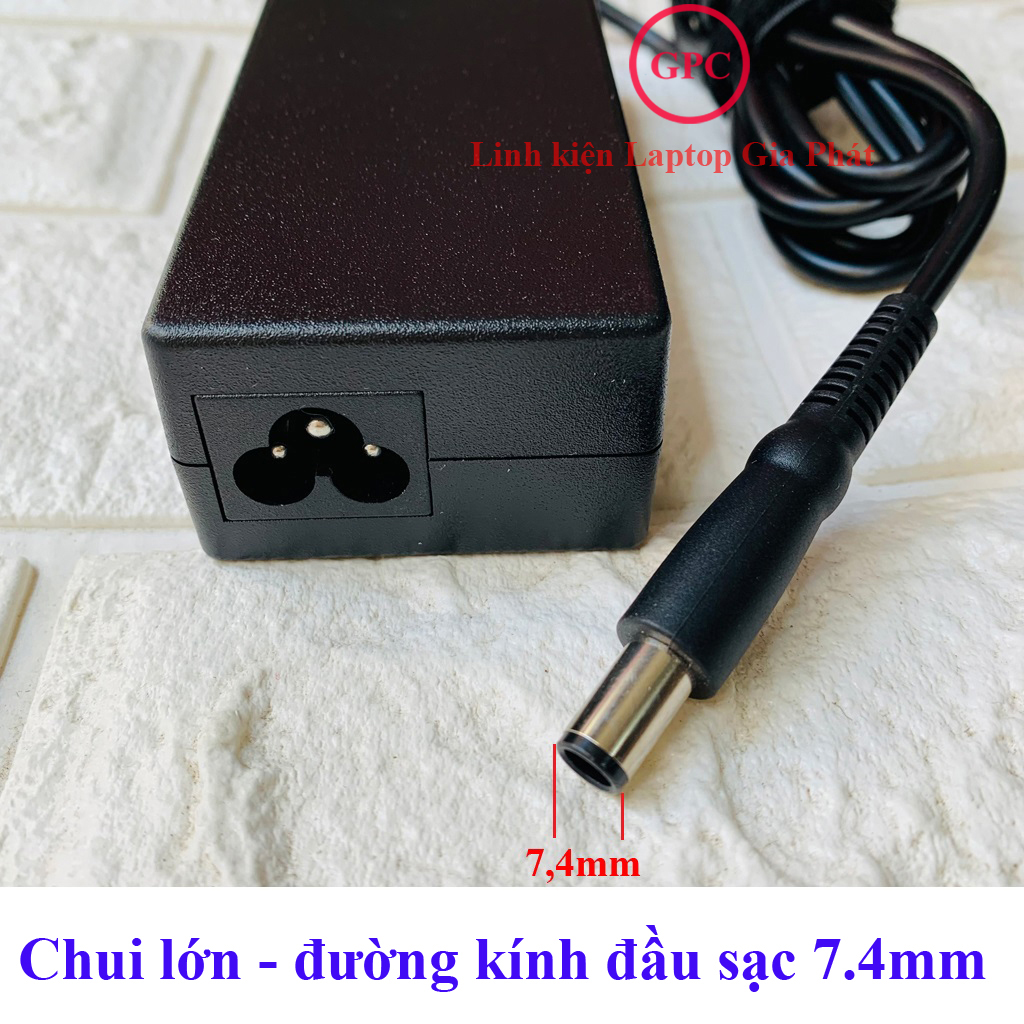 [Chân To] Sạc Laptop Dell Latitude E6420 E6410 E6430 E6520 E6530 E6400 E6220 E6230 E6320 E4300 E4310 Chân Kim To đường kính đầu sạc 7.4mm (ký hiệu Φ7.4x5.0mm)