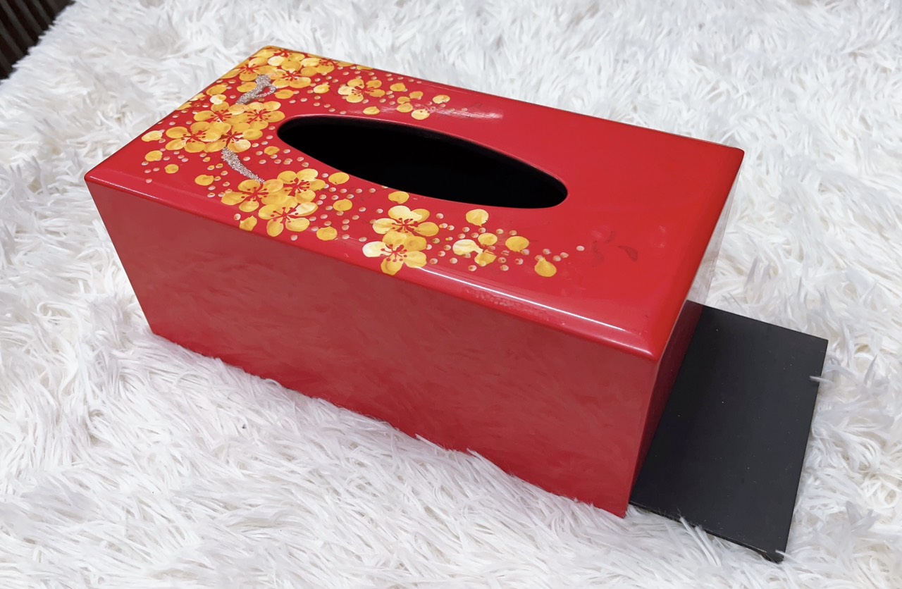 Hộp Đựng Khăn Giấy Hoa Mai Cao Cấp Thanh Bình Lê