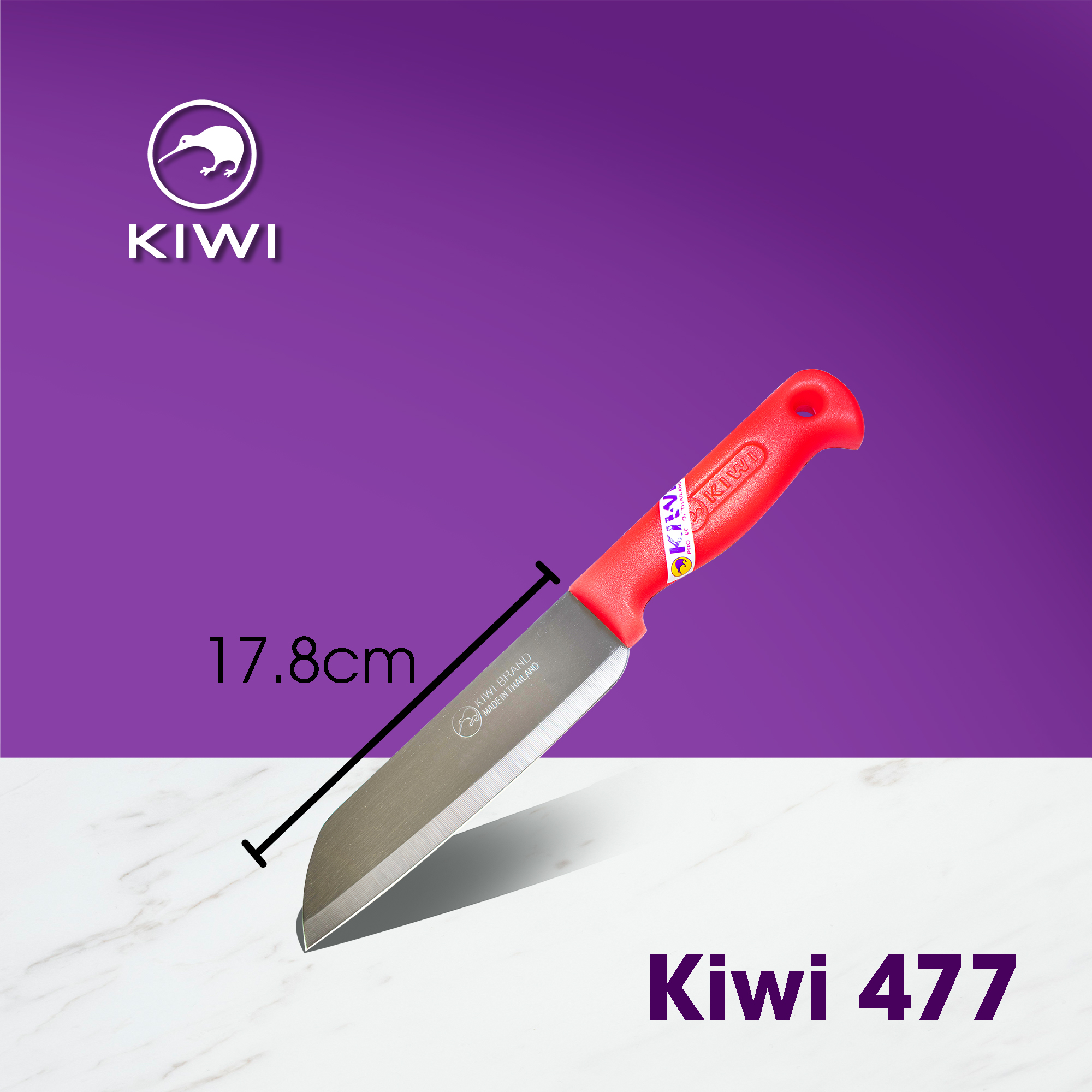 Java Kitchen Knife 7 Inches with Small Plastic Handle Kiwi Thailand - R477