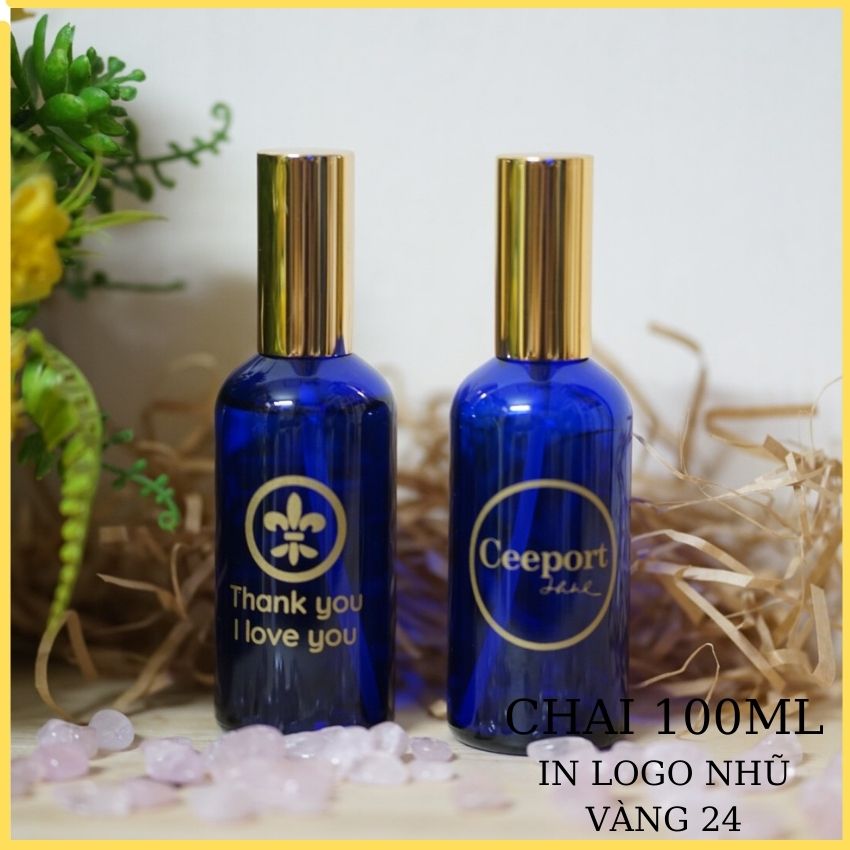 [KM + Qùa 19k] Chai thái dương lam thuỷ Blue solar water -Aloha hummingbird A1, có logo  thanh tẩy năng lượng, pháp hooponopono