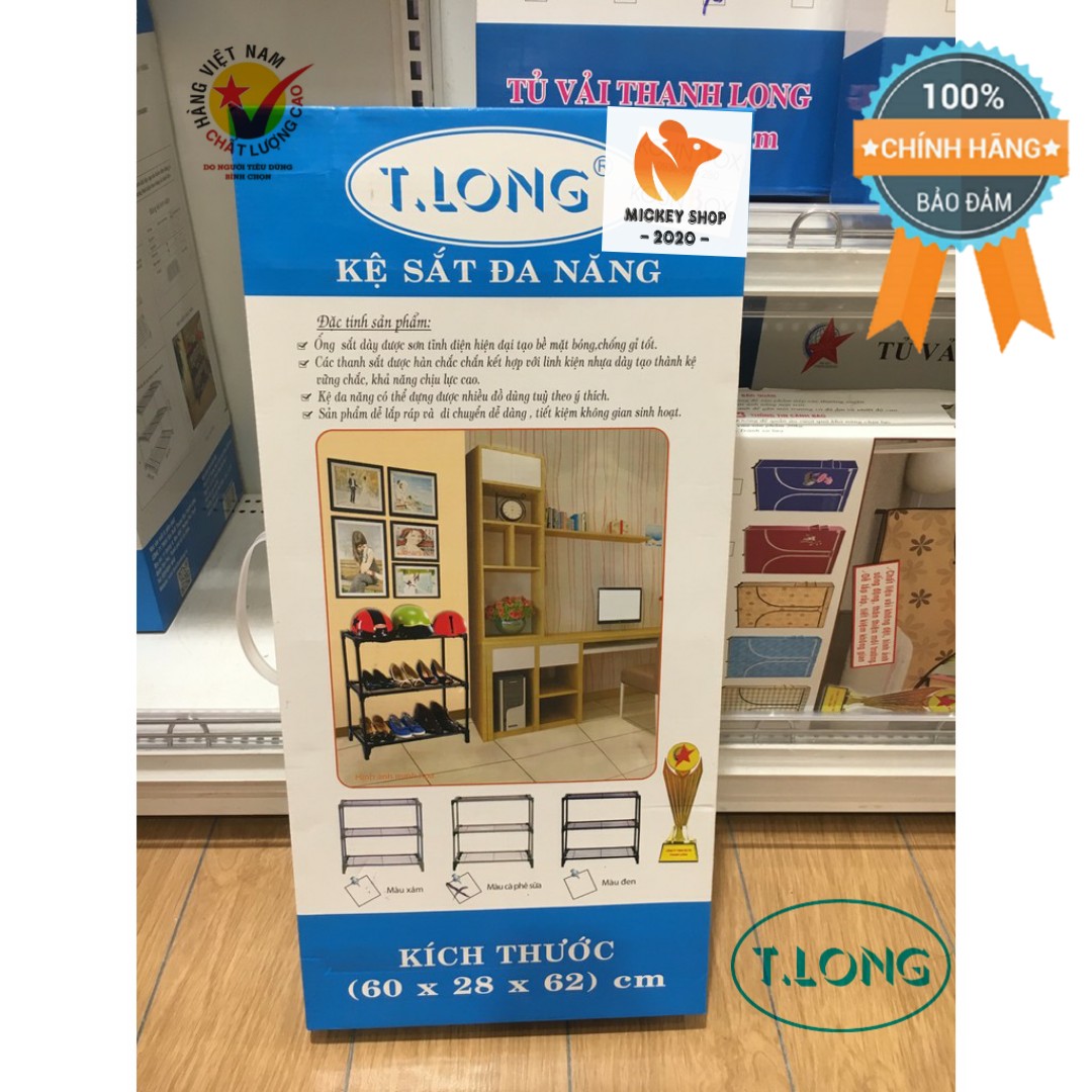 [ BỀN ĐẸP ] Kệ sắt đa năng 3 tầng Thanh Long ( KES01)