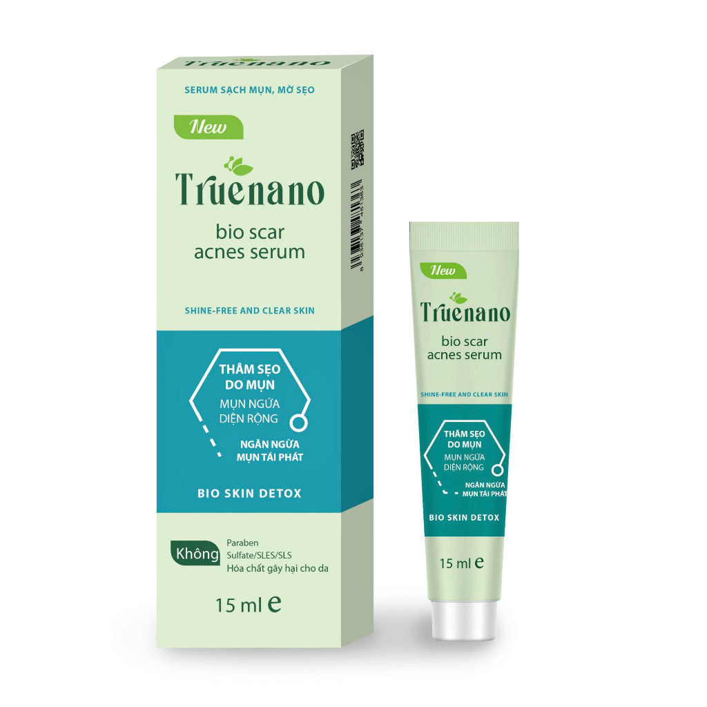 Serum chấm mụn, ngừa mụn, mờ sẹo thâm Truenano 15ml