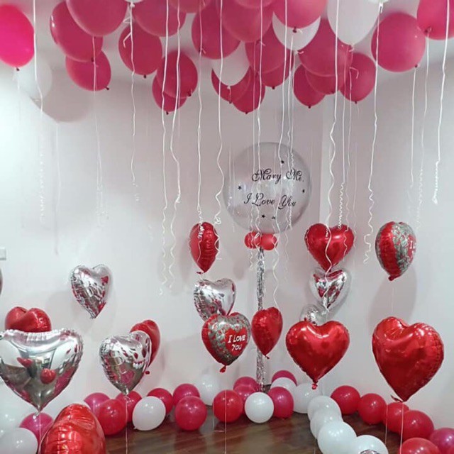 Bóng Kiếng Hình Trái Tim Các Màu Size 45Cm