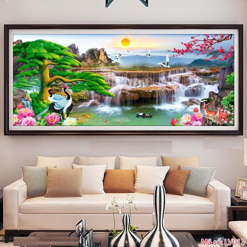 Tranh dính đá phong cảnh lv012 kt 120x65 cm