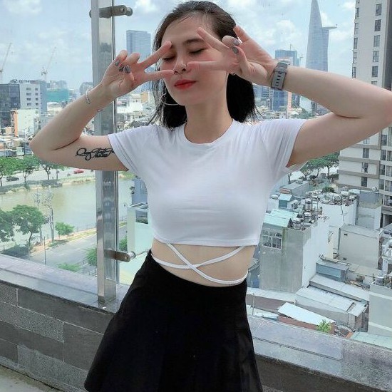 Áo Body Croptop Dây Chéo Bụng Siêu Hot💯👍