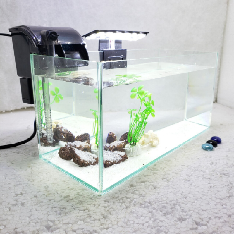 Bể cá mini để bàn Combo hồ lọc đèn có tặng kèm phụ kiện