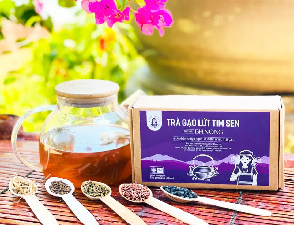 Trà gạo lứt Tim sen (rang mộc) Bh.nong