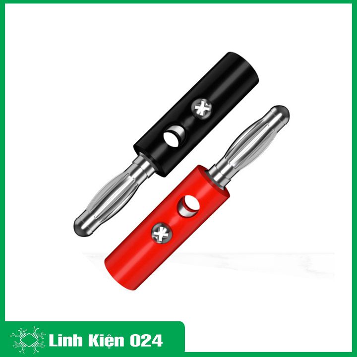 Combo 10 đầu Jack bắp chuối 910MR 4mm đực 5 đỏ 5 đen