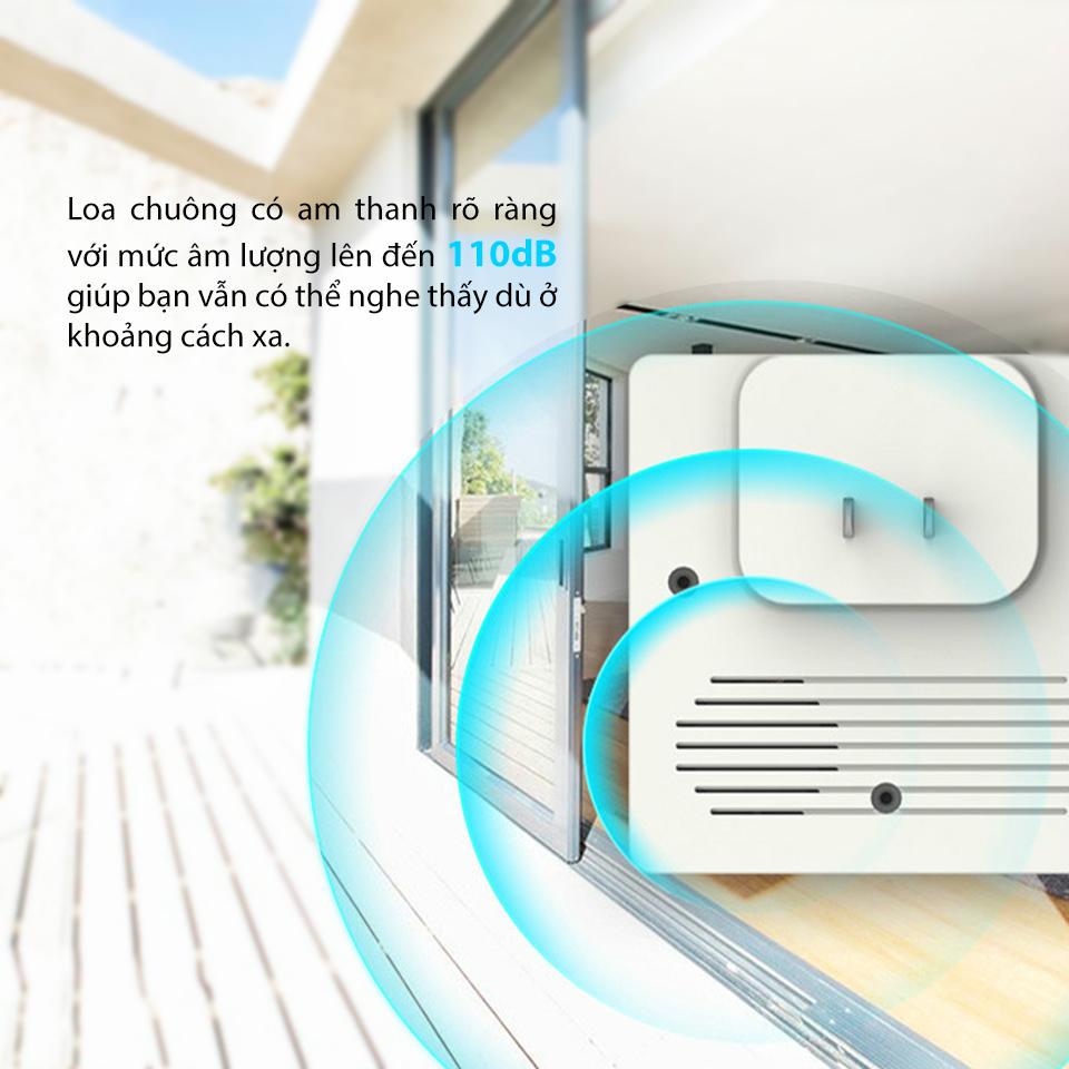 Chuông không dây không dùng pin chống nước LINPTECH LP100SW