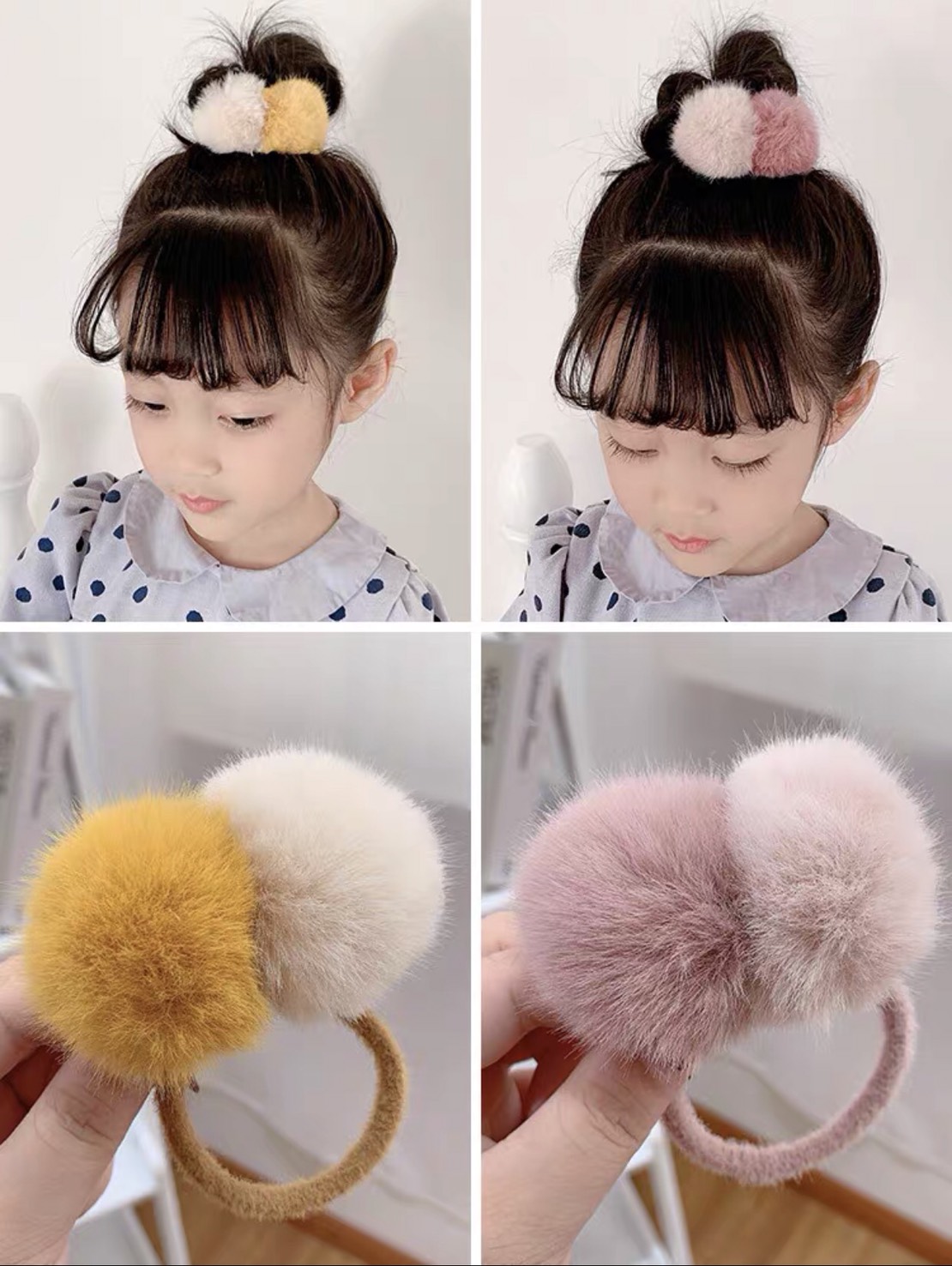 Dây Cột Tóc Lông Mịn Quả Tròn Siêu Xinh - phukienteen