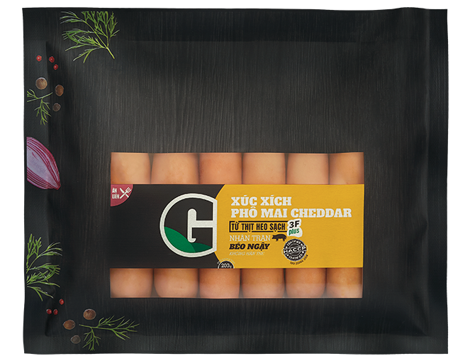 [Giao nội thành HCM] Xúc Xích Phô Mai Cheddar G Kitchen 200g