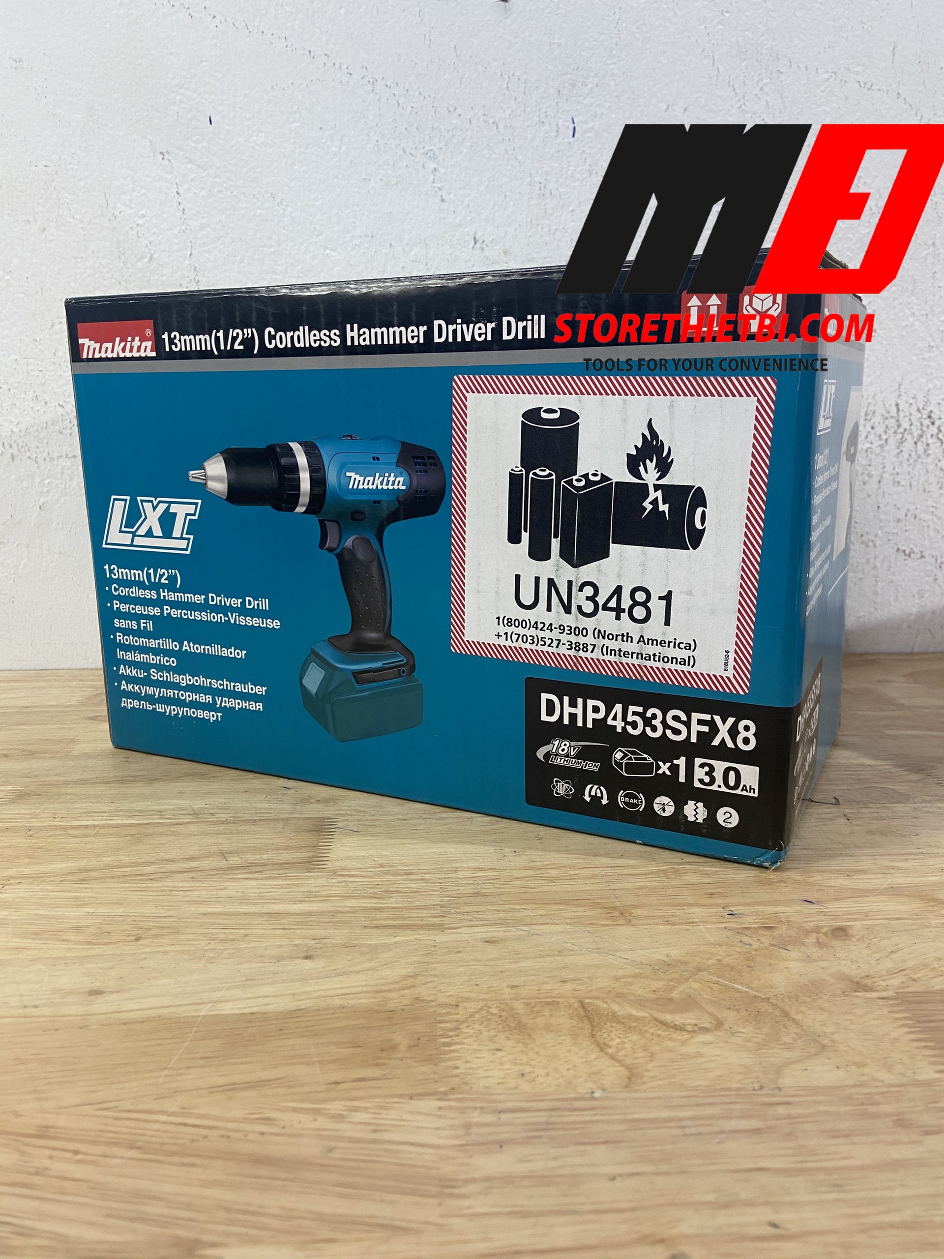 [HCM]Máy khoan bắt vít MAKITA DHP453SFX8 (18V 3.0AH)