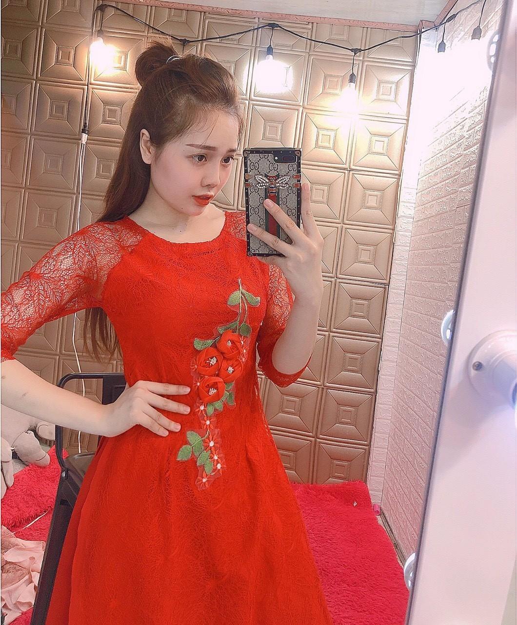 SET ÁO DÀI CÁCH TÂN KÈM CHÂN VÁY XINH XINH