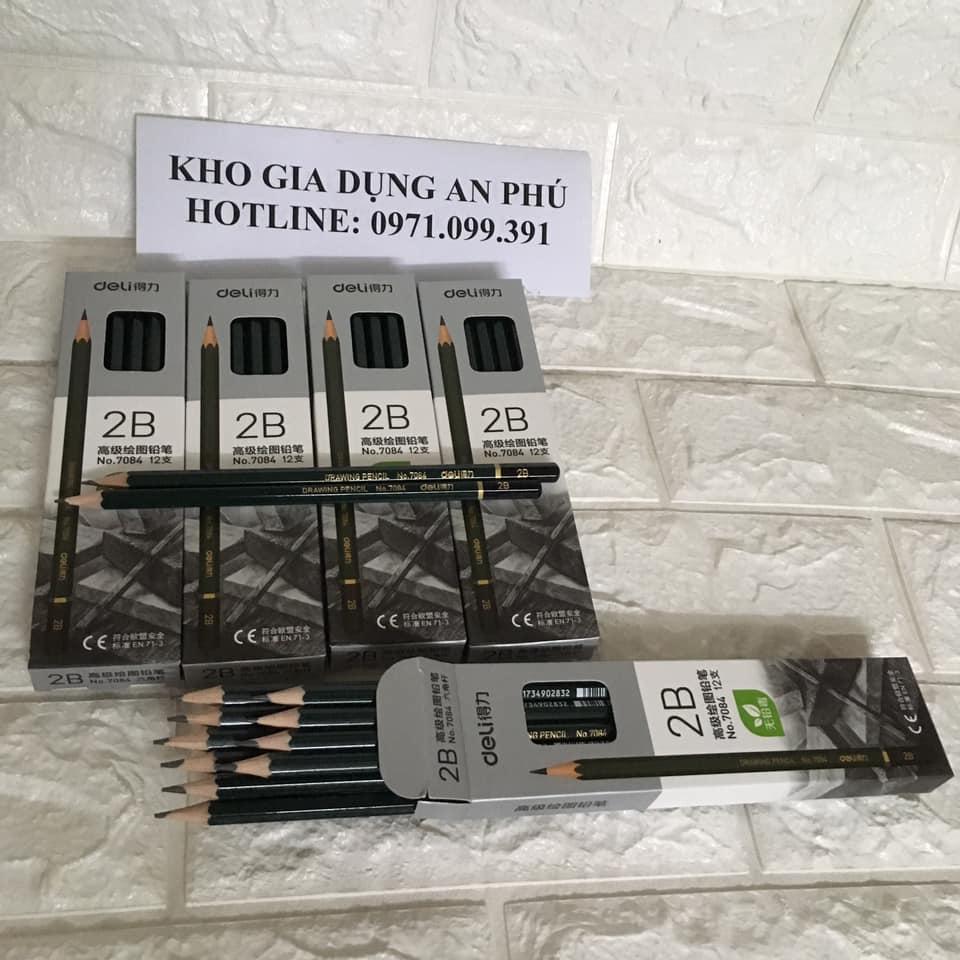 Bút chì Deli 2B cao cấp (hộp có 12 bút chì)
