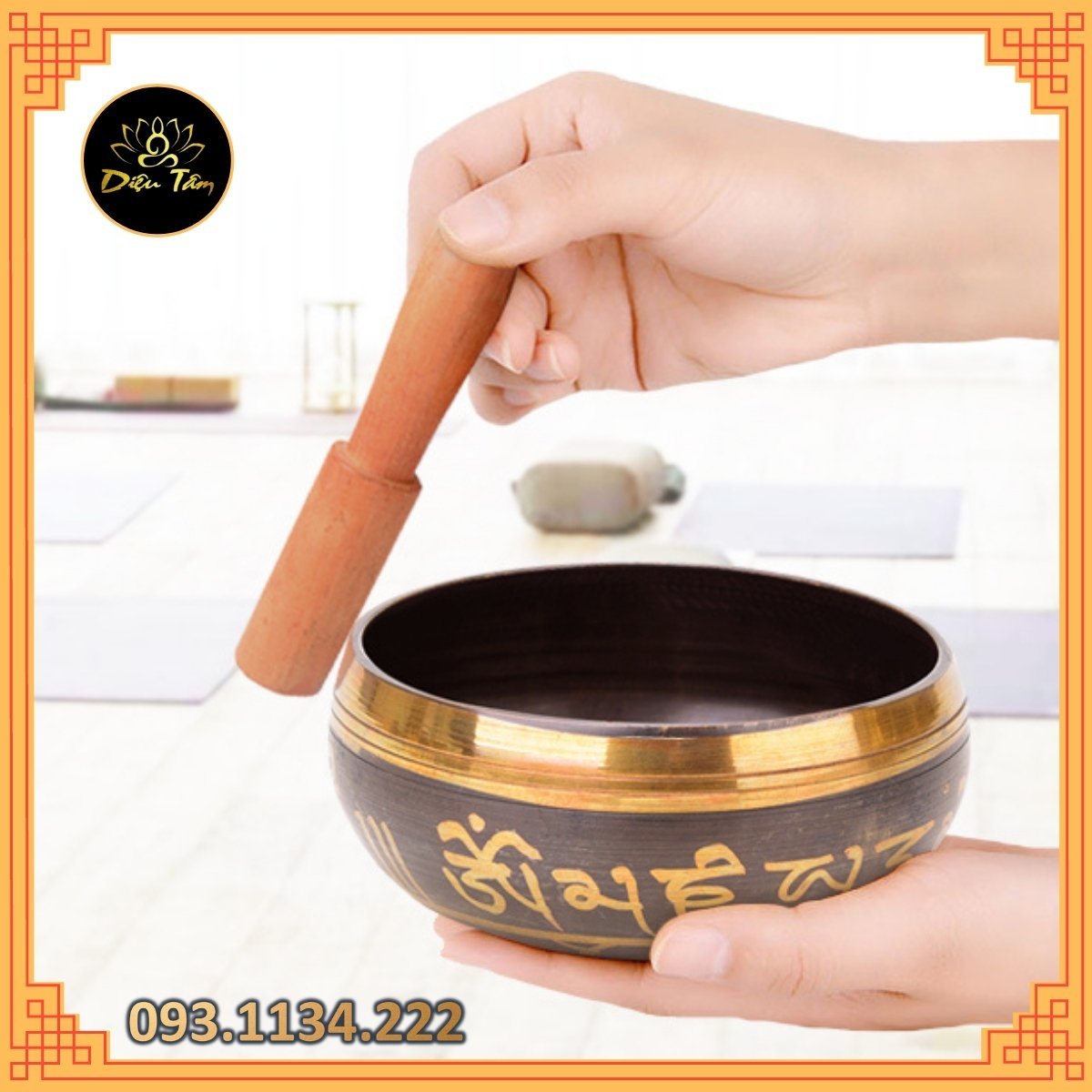 Nepal rotating Tibetan Bell meditation ringer bowl religious ceremony