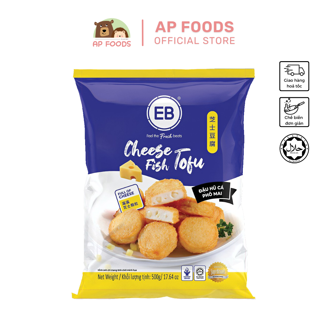 Đậu Hũ Cá Phô Mai EB Malaysia 500g - Cheese Fish Tofu EB