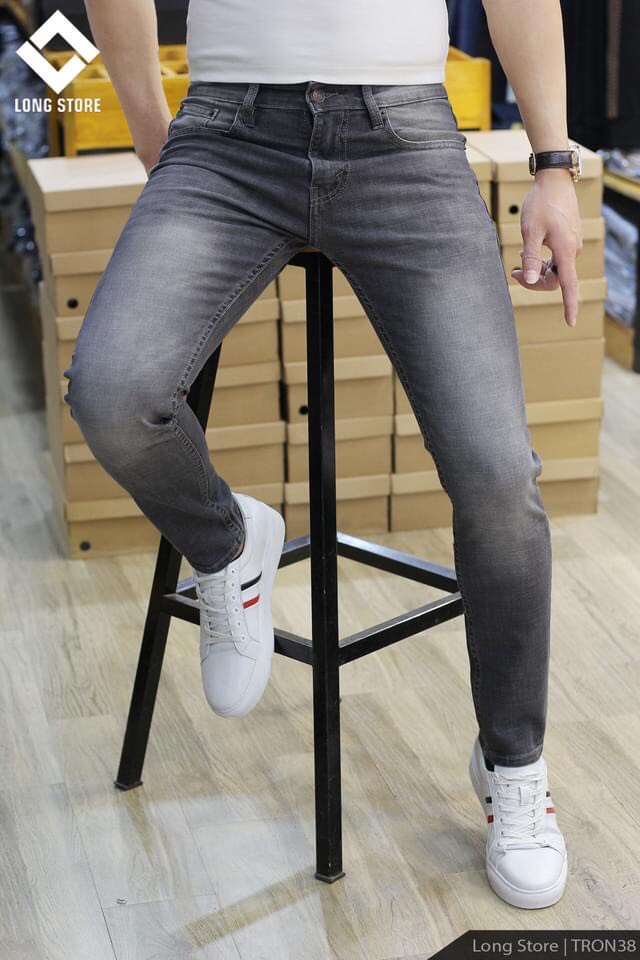 [HCM]Quần jean dài vải giản ôm cao cấp HT53