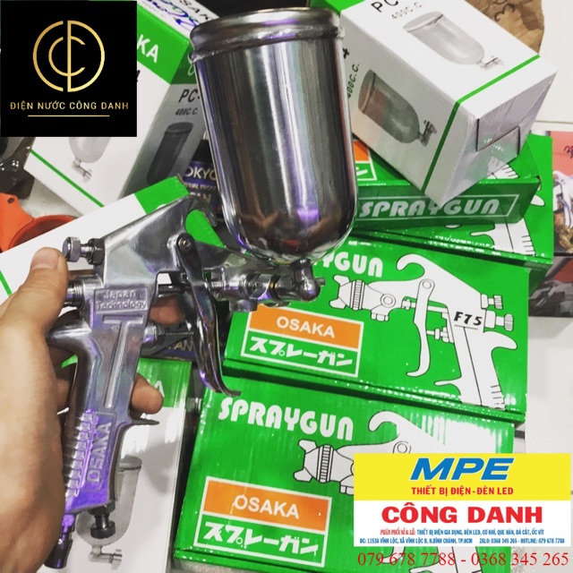 Súng phun sơn OSAKA F75( bình 300cc) chính hãng