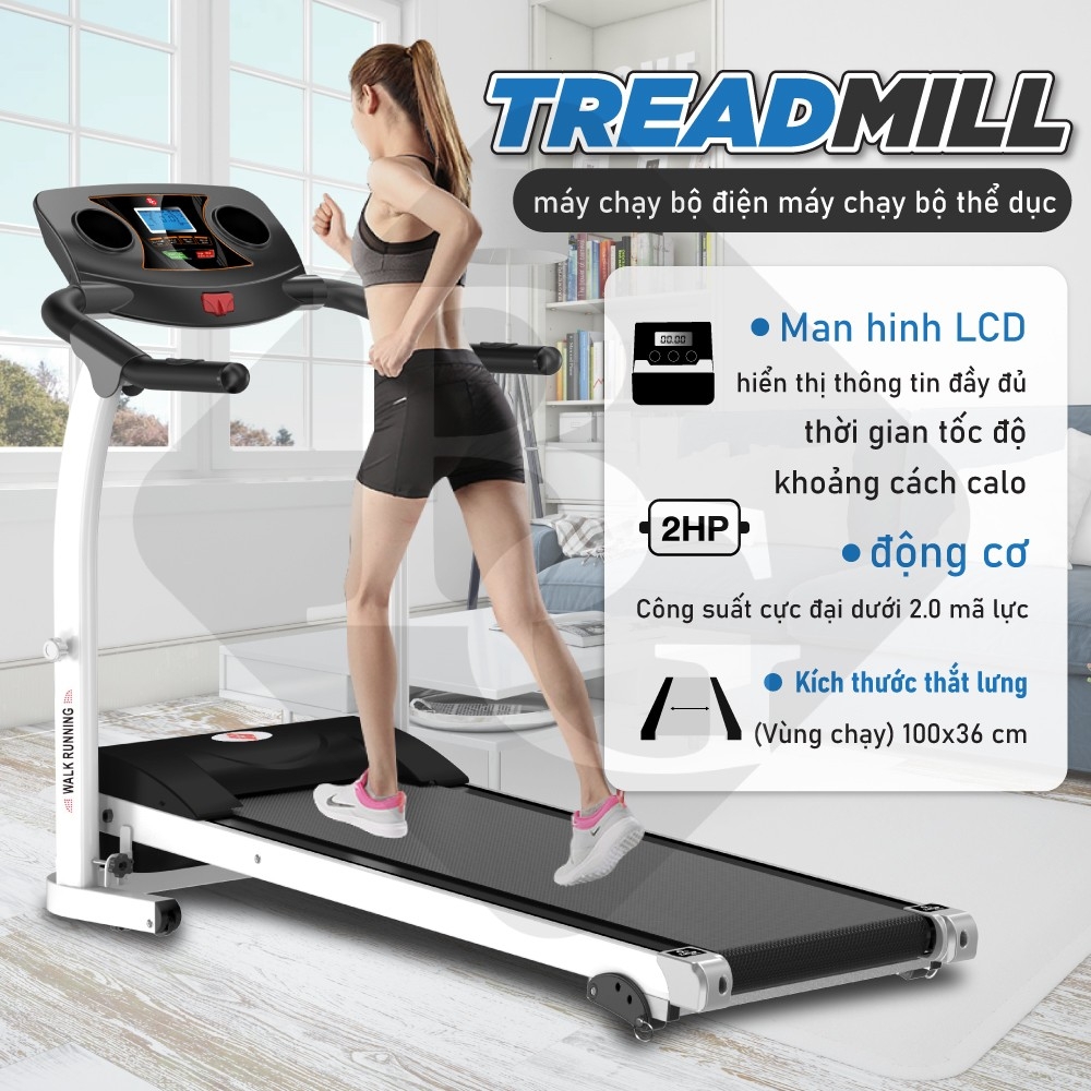 (TRẢ GÓP 0%) B&G Máy chạy bộ điện đơn năng (TREADMILL M2 ) Công xuất 2.0HP