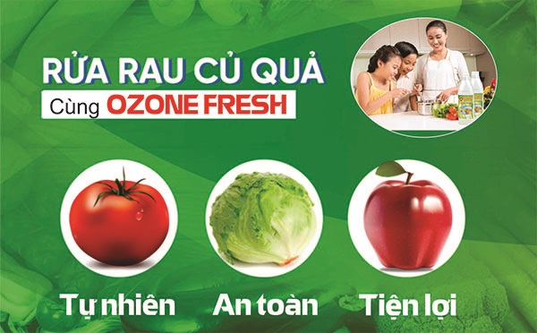 NƯỚC RỬA RAU QUẢ, TRÁI CÂY 5KG - OZONE FRESH
