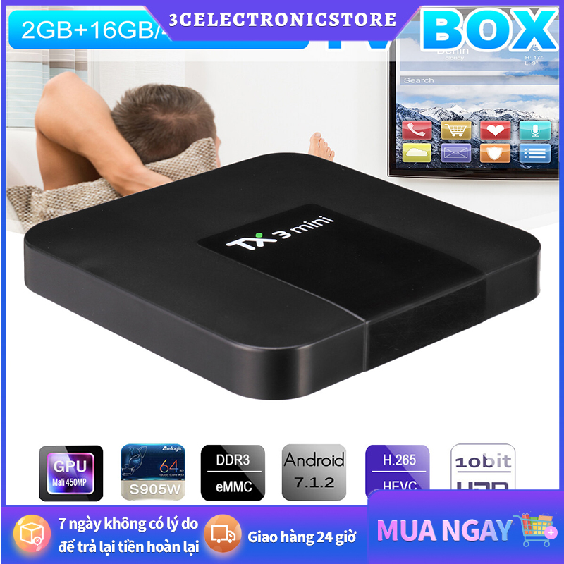 [FREESHIP🎁]Android Tivibox TX3 Mini RAM 2GB ROM 16GB Android 10 4K UltraHD