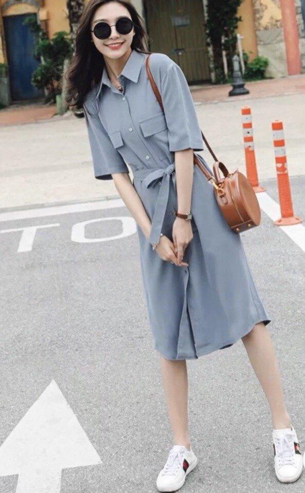 [HCM]Đầm Sm Xanh Túi Hộp (Kèm Hình Thật nhà Bo)