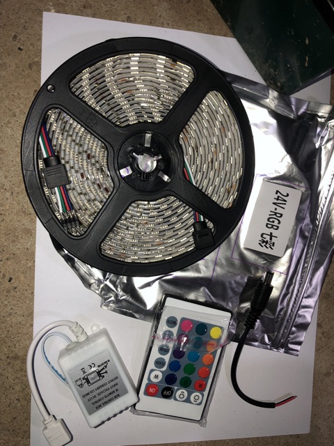 Phụ kiện ô tô: Bộ led dây 7 màu 24v