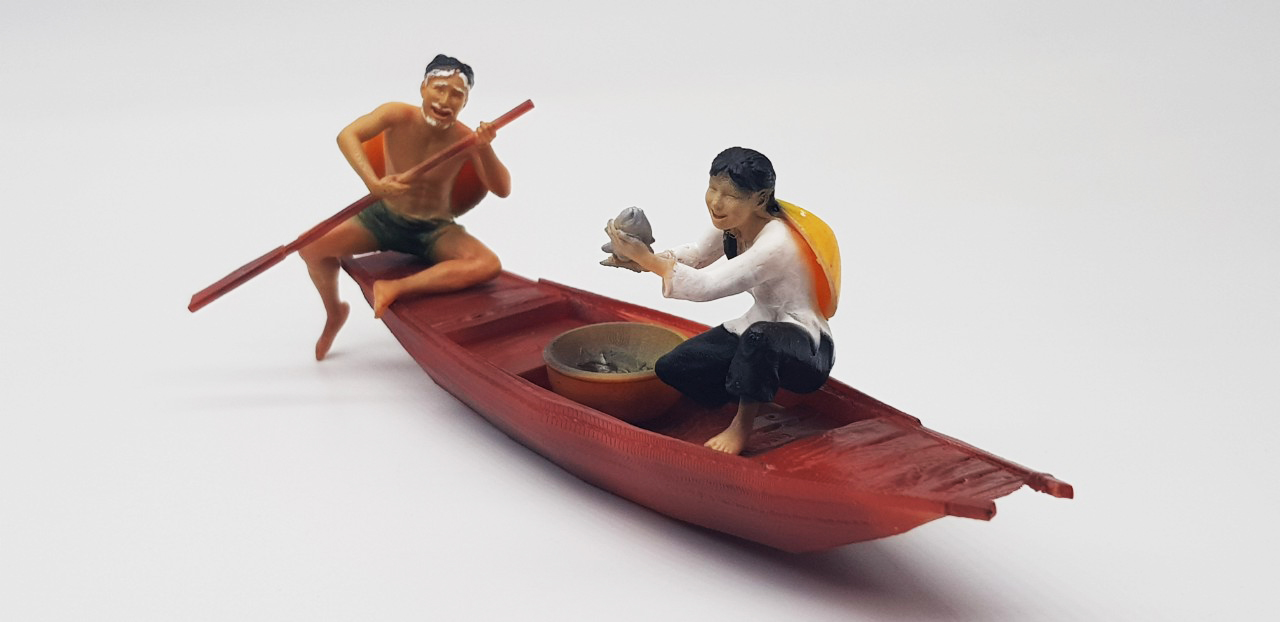 Mô hình làng chài trang trí tiểu cảnh kiến trúc