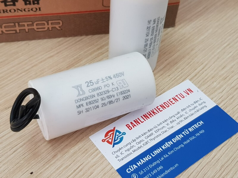 Tụ khởi động các loại 450v [6uf] [8uf] [16uf] [20uf] [25uf] [40uf] [50uf]