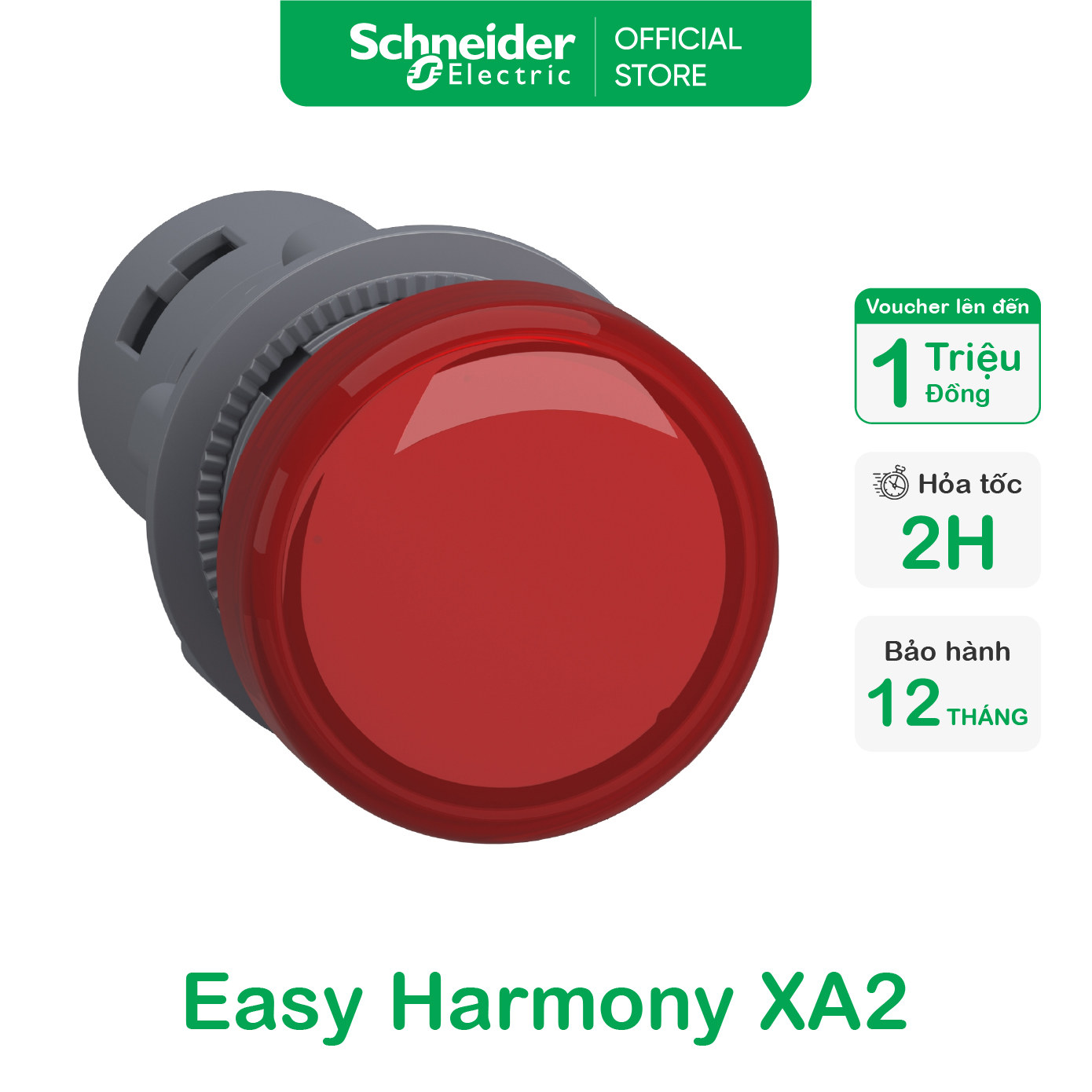 Đèn báo panel tròn - Phi 22 - 24VAC/DC - Schneider Electric - XA2EVB1LC XA2EVB3LC XA2EVB4LC XA2EVB5LC XA2EVB6LC XA2EVB8LC