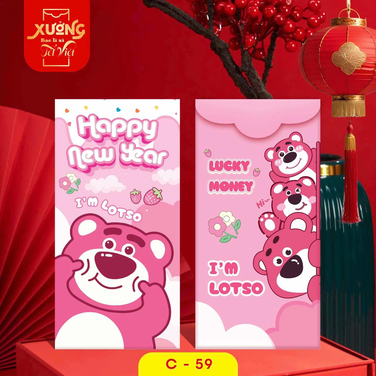 Combo 10 cái bao lì xì hoạt hình Chibi siêu dễ thương