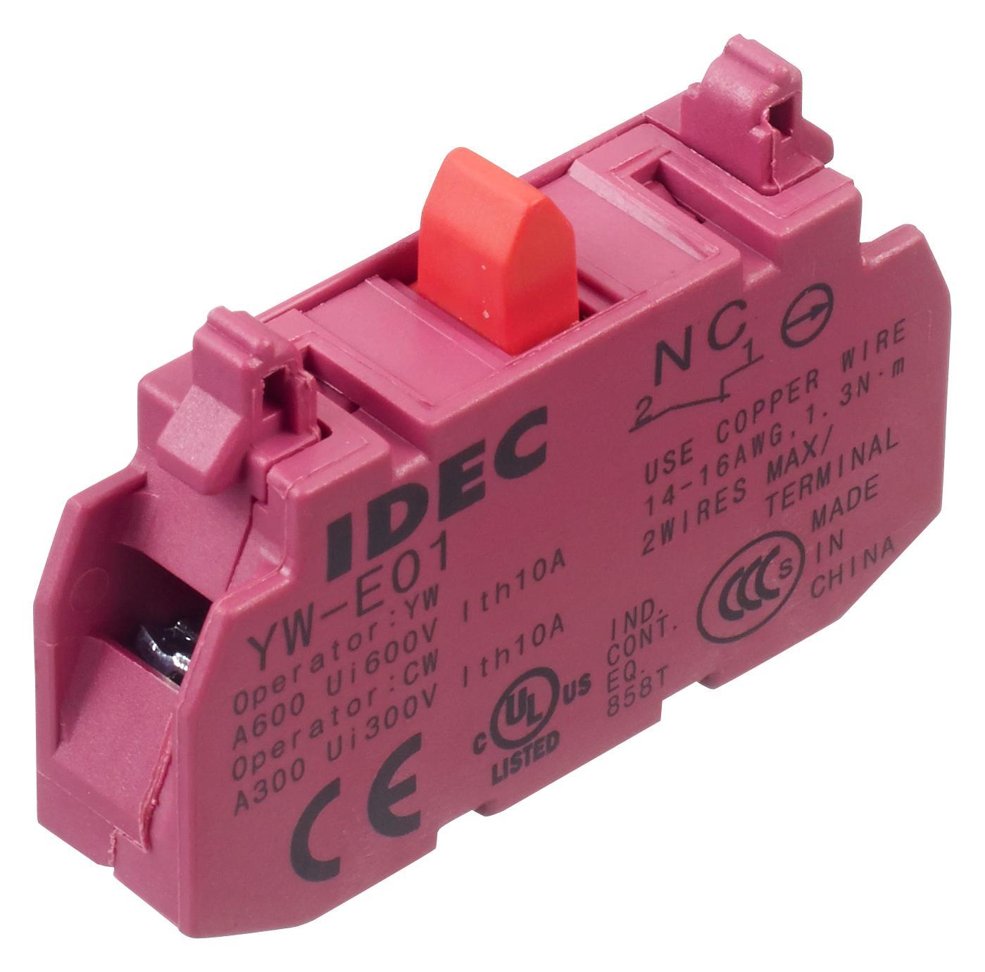 Nút Dừng Khẩn IDEC - YW1B-V4E01R - 1NO/NC_22mm - Dừng Khẩn Phi 22 Idec - Nút Stop IDEC