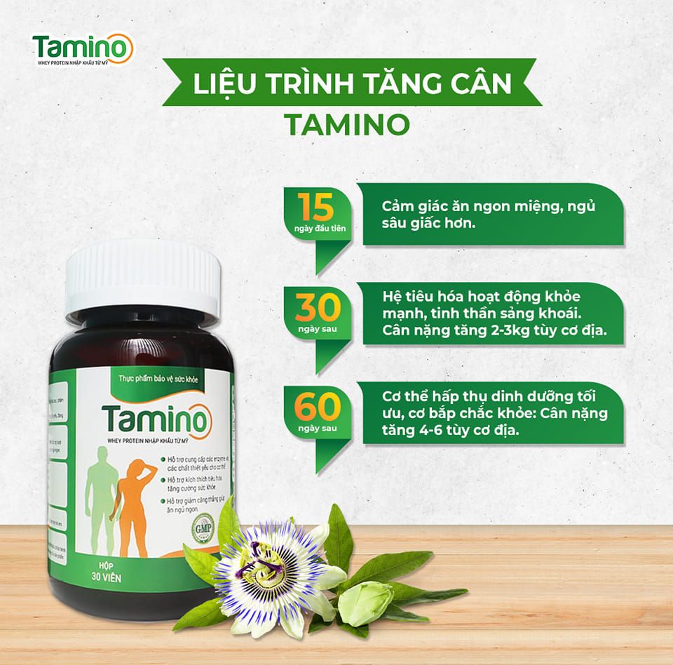 COMBO 3 GIÁ SỈ hộp tăng cân TAMINO hộp 30 VIÊN