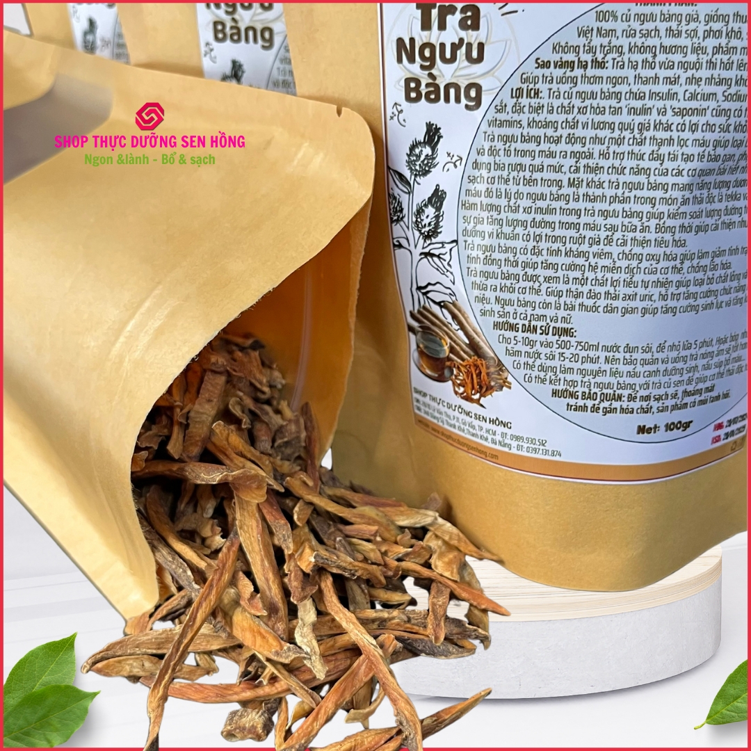 Trà ngưu bàng (100gr) - Thực dưỡng Sen Hồng