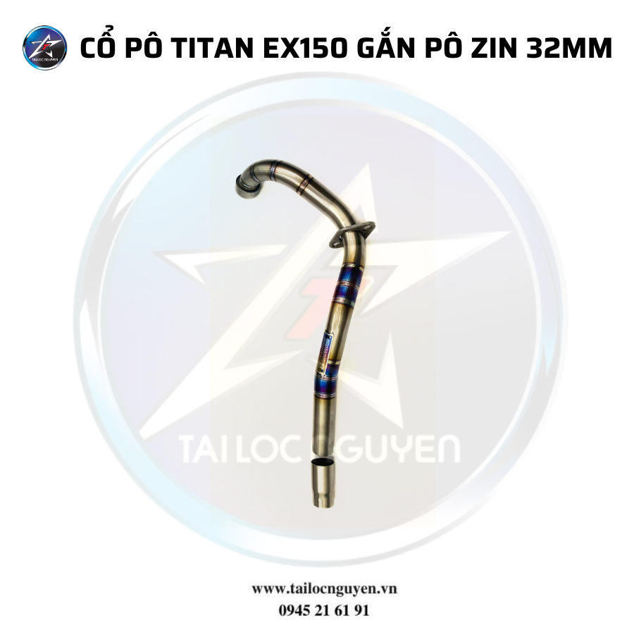 [HCM]CỔ PÔ TITAN MỜ/BÓNG GẮN PÔ ZIN EXCITER 150